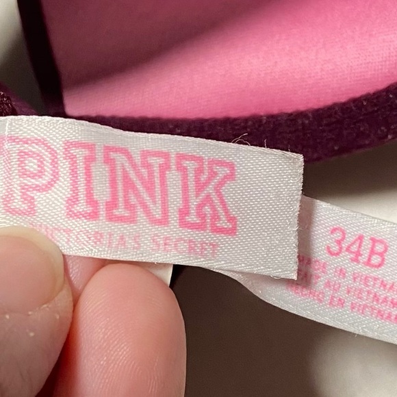 PINK Victoria's Secret Women’s Wear Everywhere T-Shirt Push Up Bra Size 34B - Picture 7 of 9